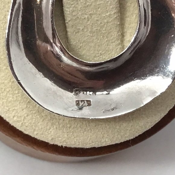 Native American Sterling Silver Earrings PRECIV Marked Door Knocker Dangle - Picture 6 of 8